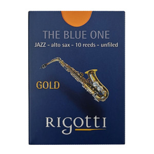 Caja de 10 cañas RIGOTTI Gold Jazz para Saxofón alto